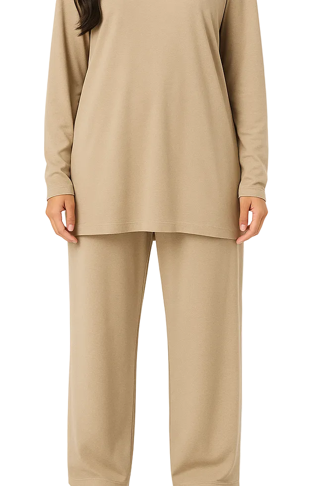 WIDE LEG PANTS BEIGE