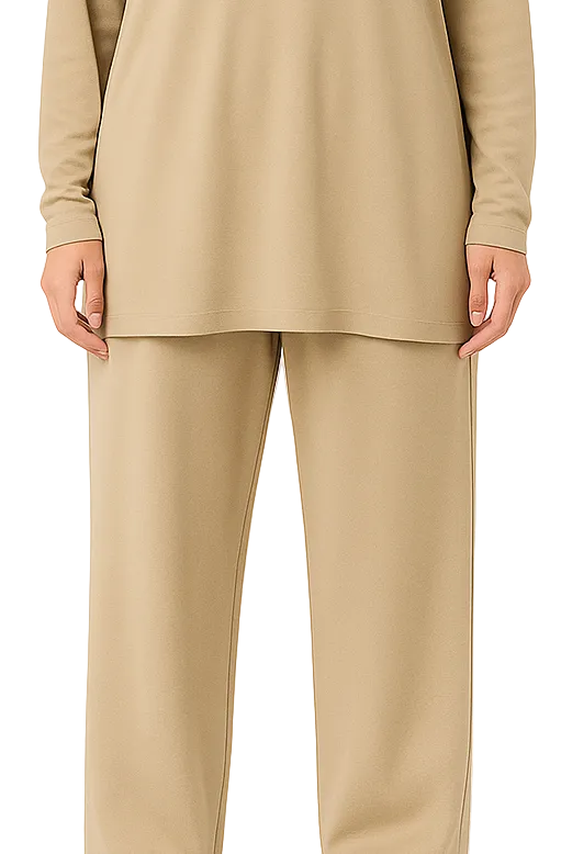 WIDE LEG PANTS BEIGE